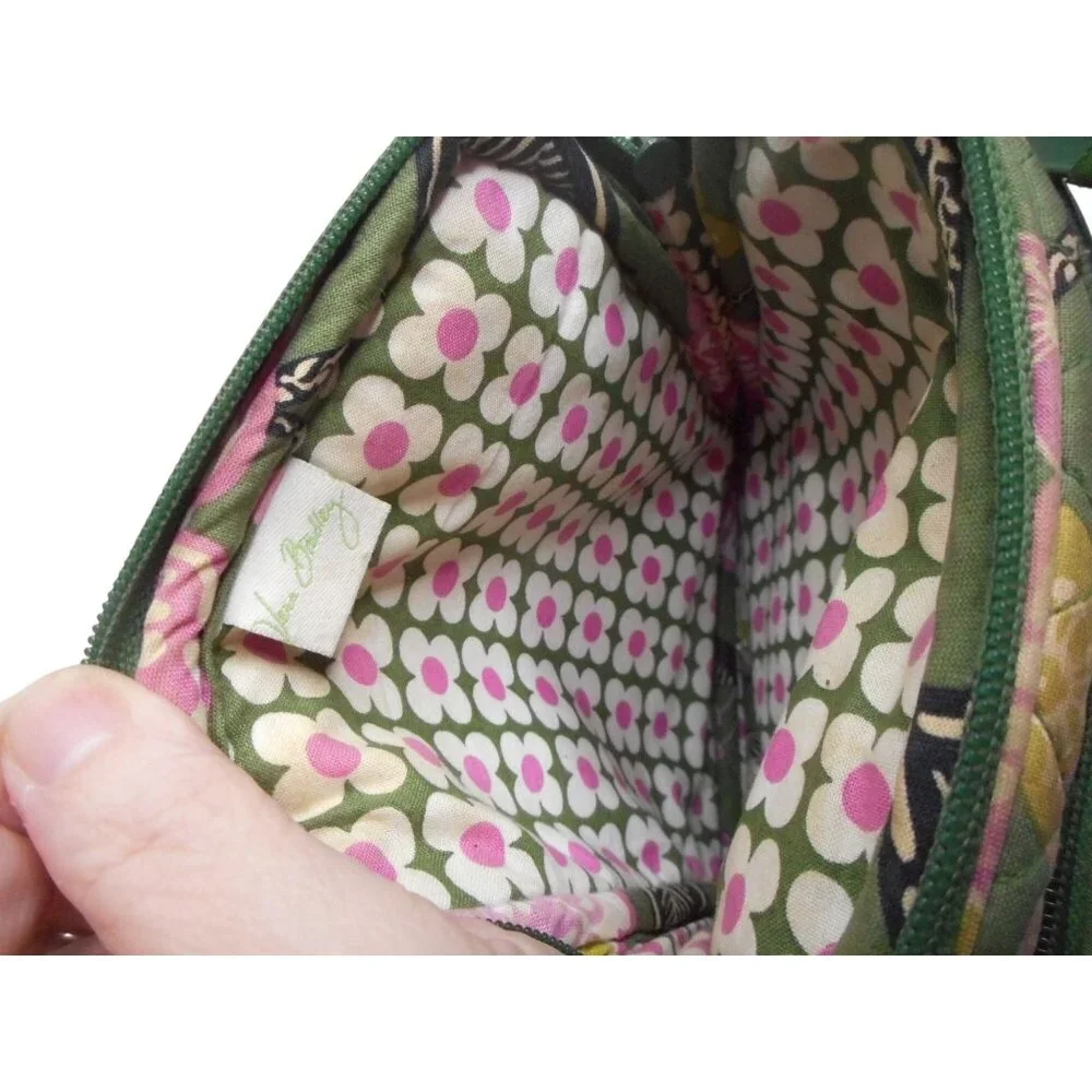 Vera Bradley Mini Hipster Olivia Pink Crossbody bag Green and Pink - Picture 4 of 5
